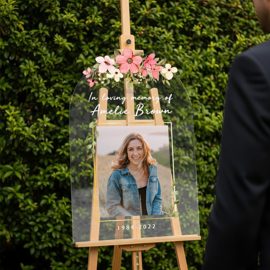 Floral In Loving Memory Funeral Sign - SpeedyOrders
