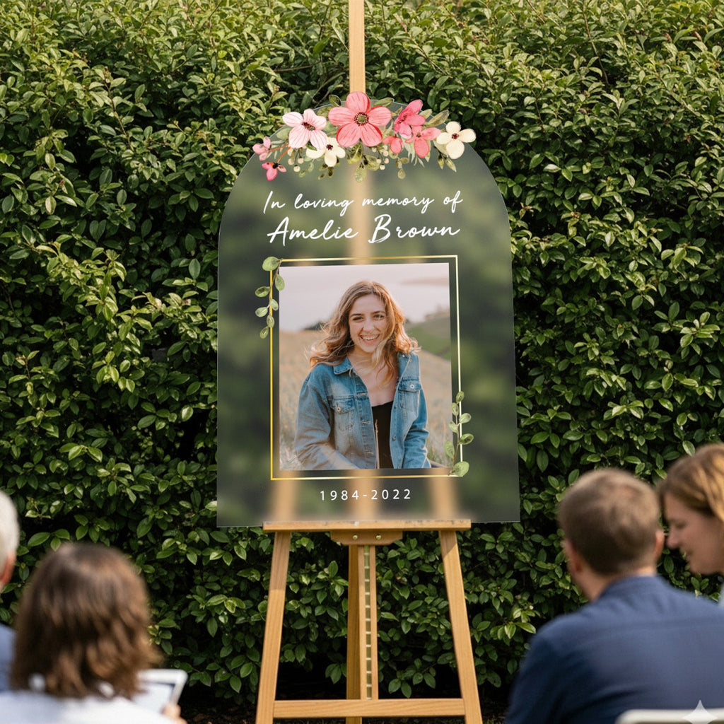 Floral In Loving Memory Funeral Sign - SpeedyOrders