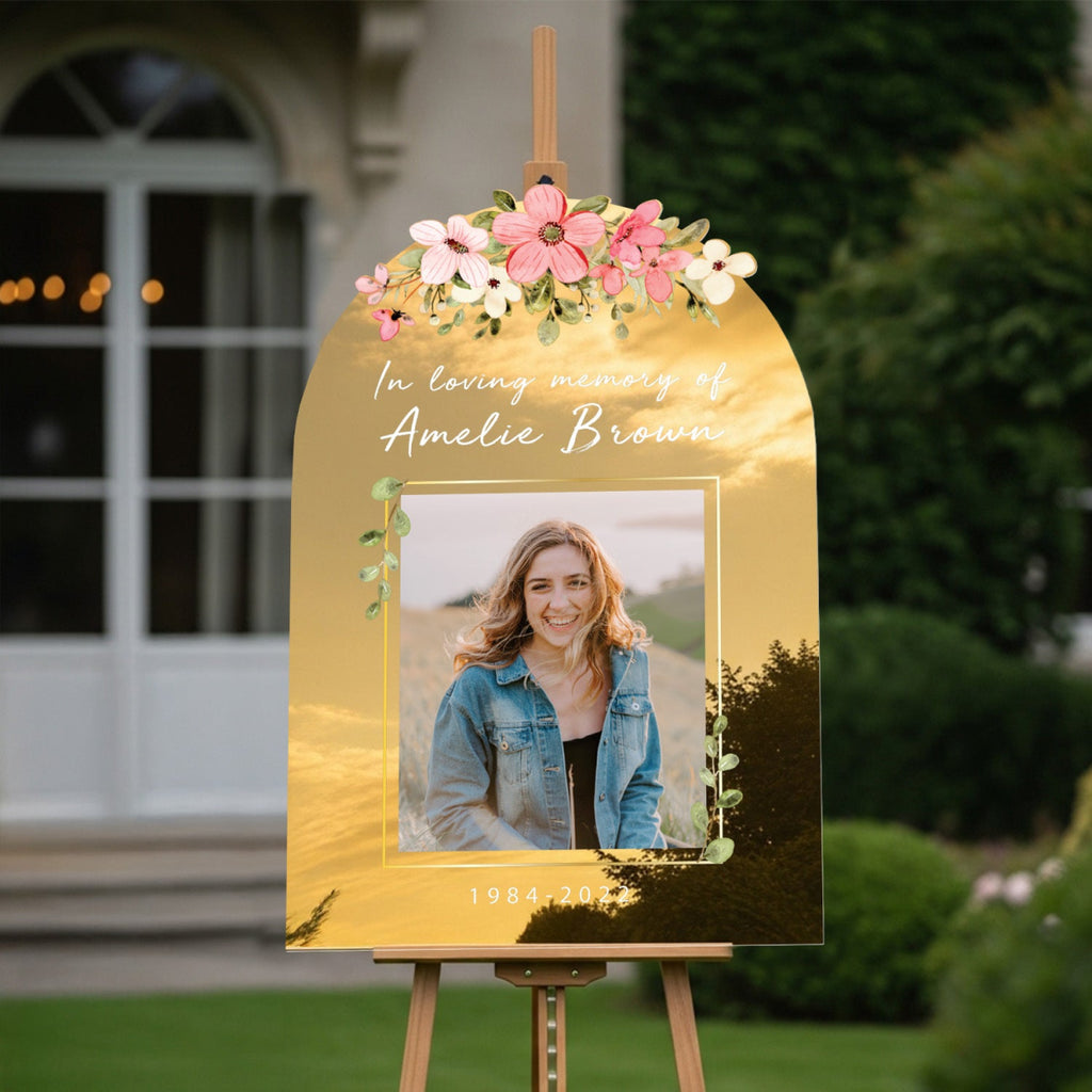 Floral In Loving Memory Funeral Sign - SpeedyOrders
