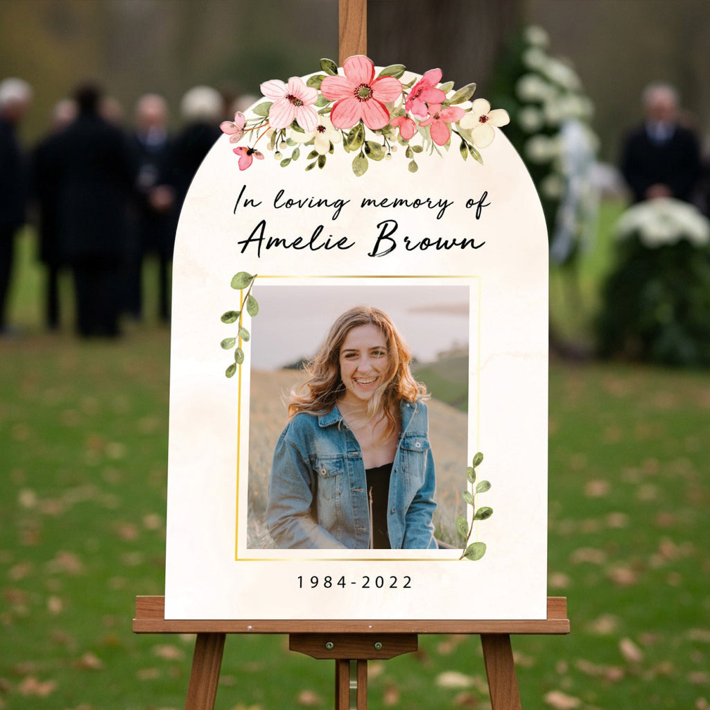 Floral In Loving Memory Funeral Sign - SpeedyOrders