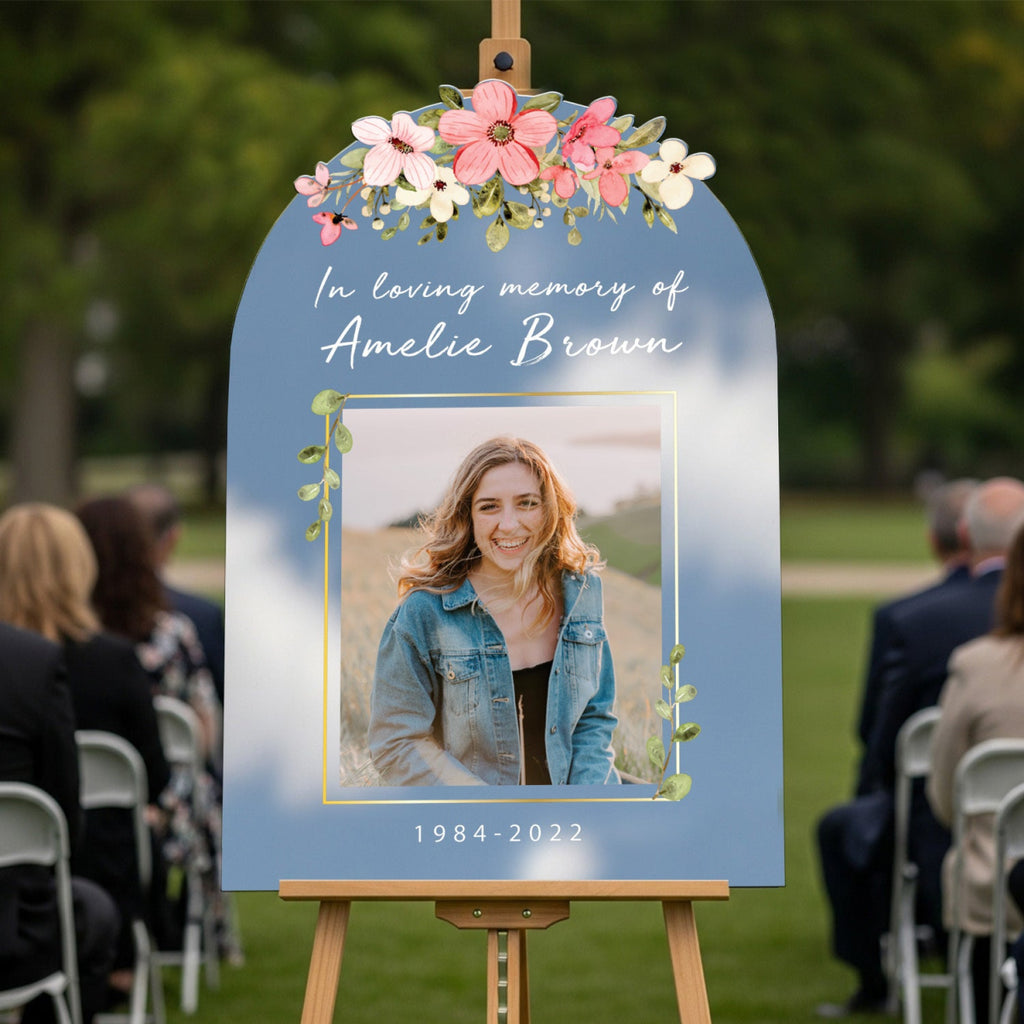 Floral In Loving Memory Funeral Sign - SpeedyOrders