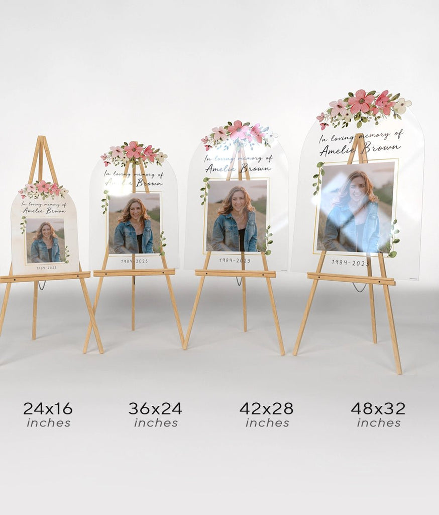 Floral In Loving Memory Funeral Sign SpeedyOrders