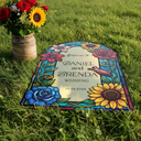 Floral Stained Glass Wedding Sign, Arched Mirror Wedding Welcome Sign - SpeedyOrders