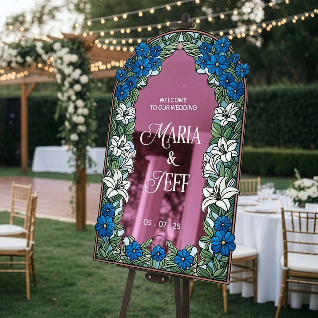 Floral Welcome To Our Wedding Sign – SpeedyOrders