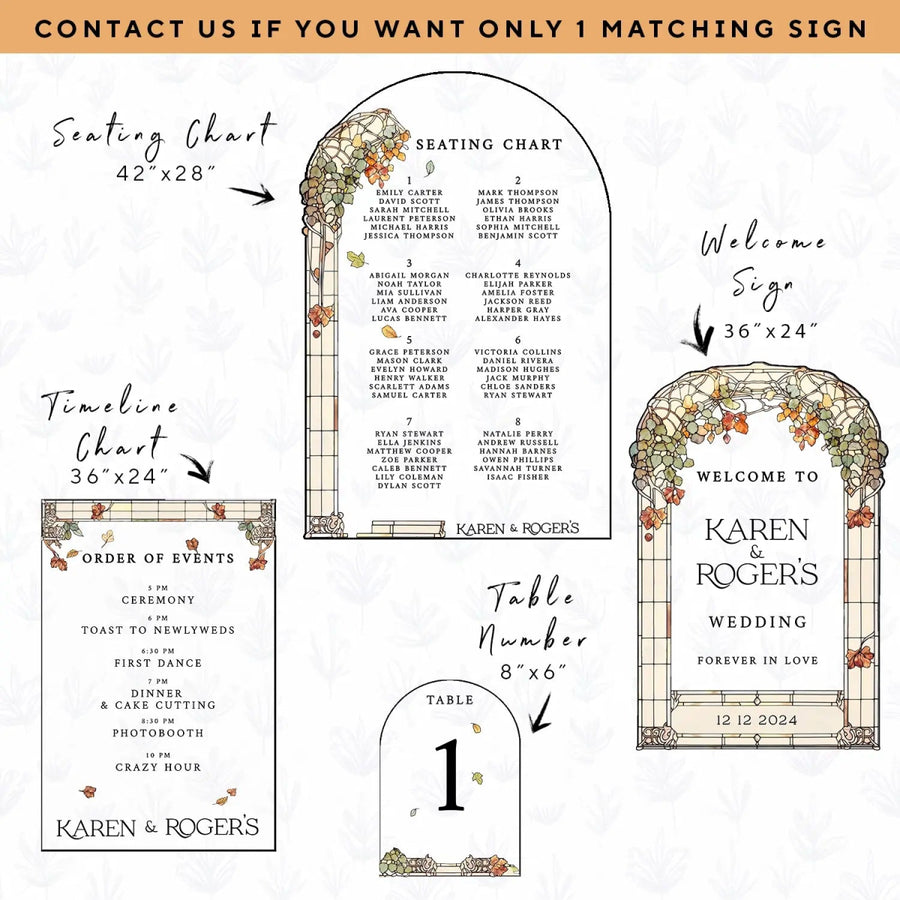 Forever In Love Stained Glass Wedding Sign · Acrylic & Mirror