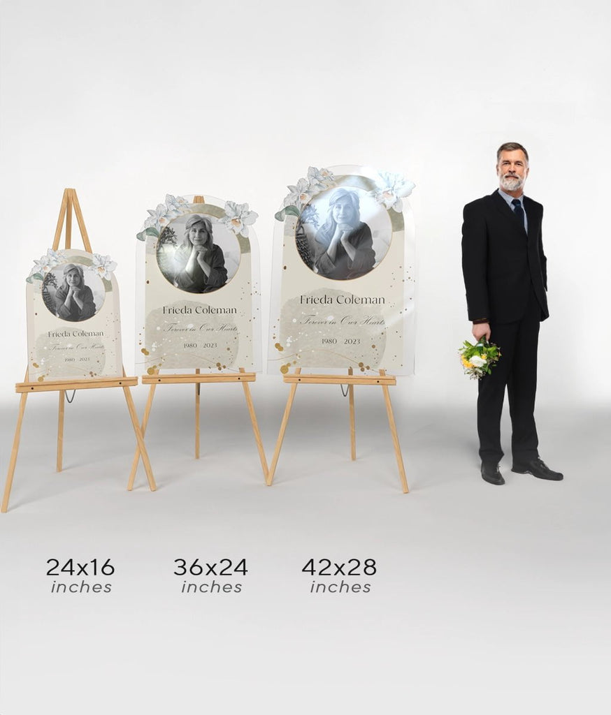 Forever in Our Hearts memorial sign with Photo  - SpeedyOrders