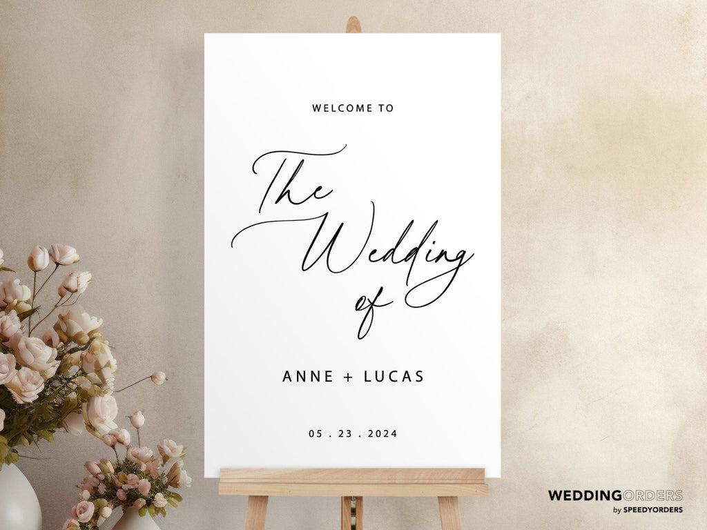 Frosted Acrylic Wedding Sign, Frosted Acrylic Wedding Welcome Sign - SpeedyOrders