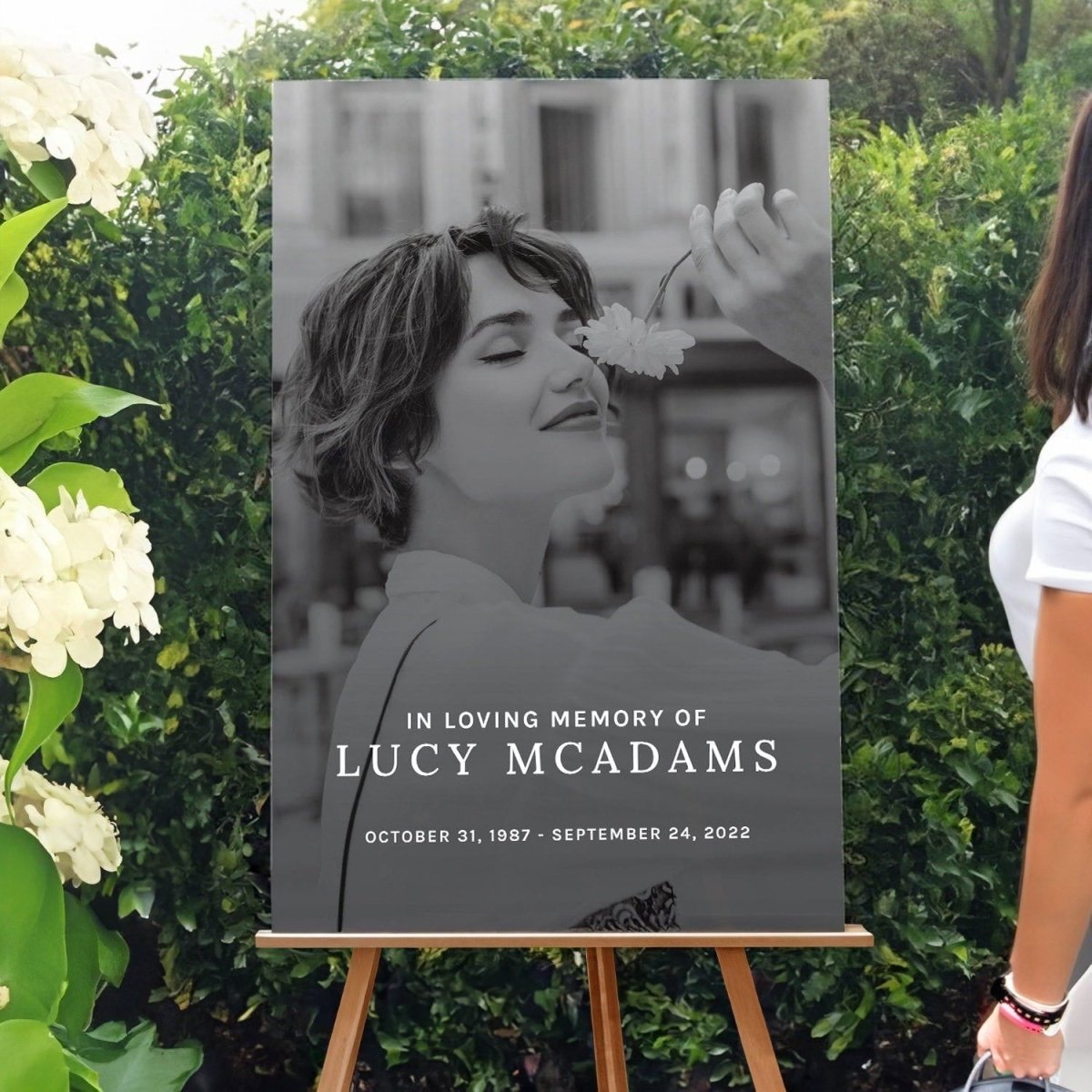 Funeral Photo Welcome Sign, Personalized In Loving Memory Sign ...