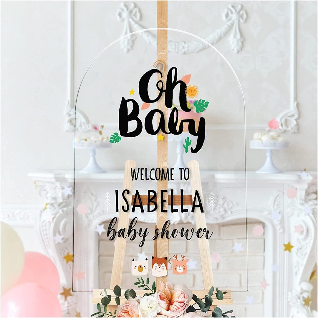 Green Animal Theme Baby Shower Entrance Sign - SpeedyOrders