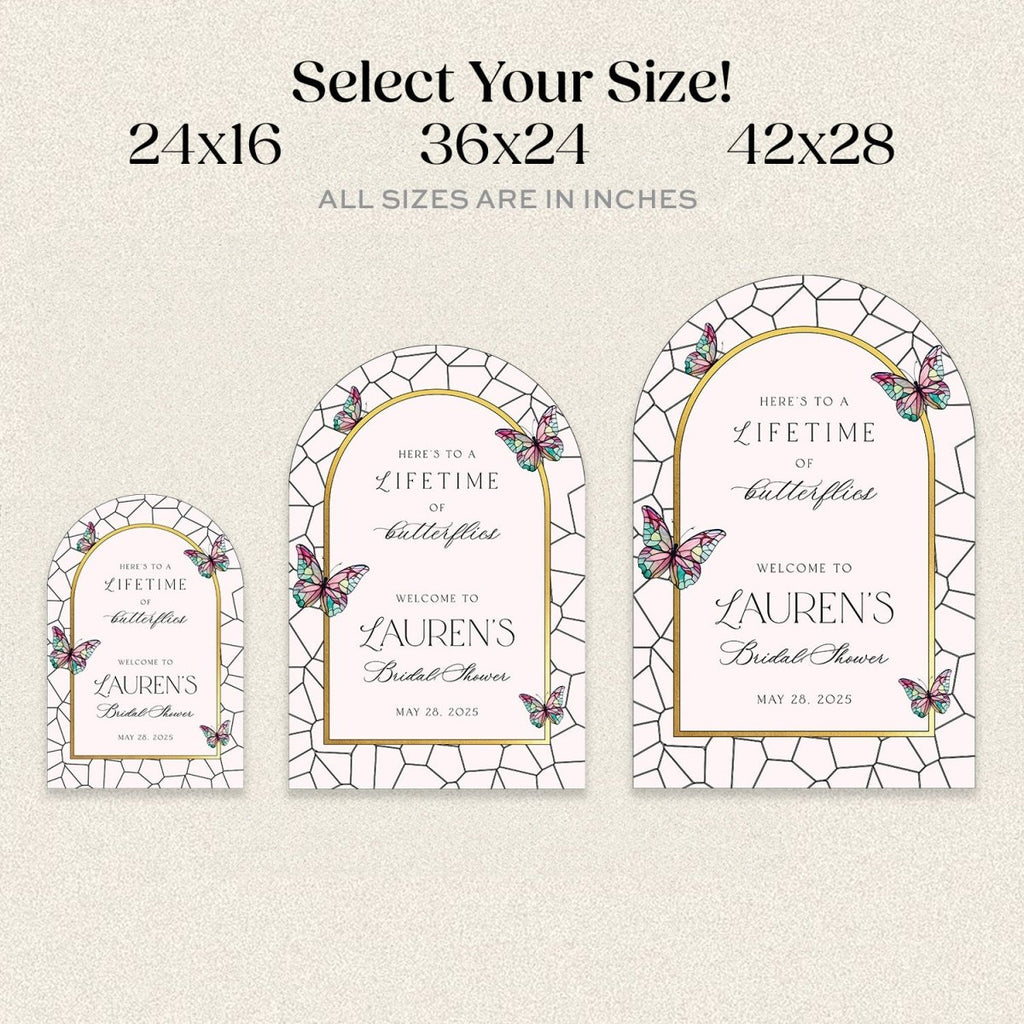 Here’s To A Lifetime Of Butterflies Bridal Shower Sign - SpeedyOrders