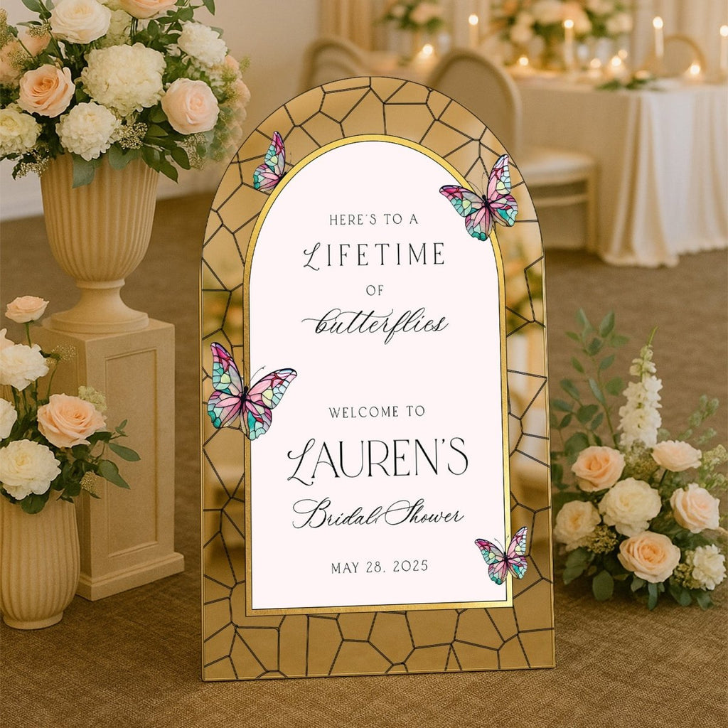 Here’s To A Lifetime Of Butterflies Bridal Shower Sign - SpeedyOrders