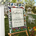 Here's To A Lifetime Of Butterflies Bridal Shower Sign, Stained Glass Bridal Shower Sign - SpeedyOrders