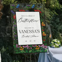 Here's To A Lifetime Of Butterflies Bridal Shower Sign, Stained Glass Bridal Shower Sign - SpeedyOrders