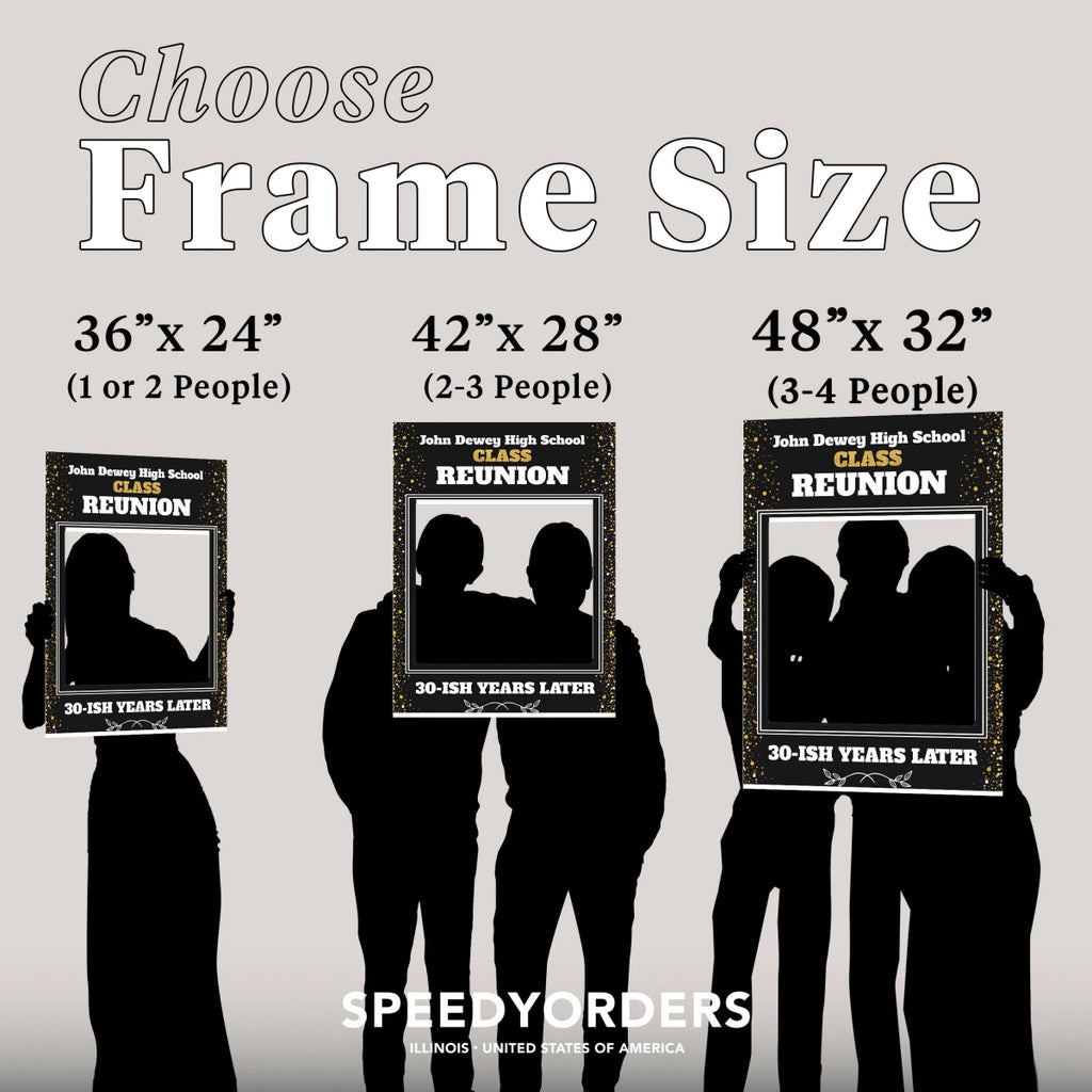 High School Reunion Photo Booth, School Reunion Selfie Frame - SpeedyOrders