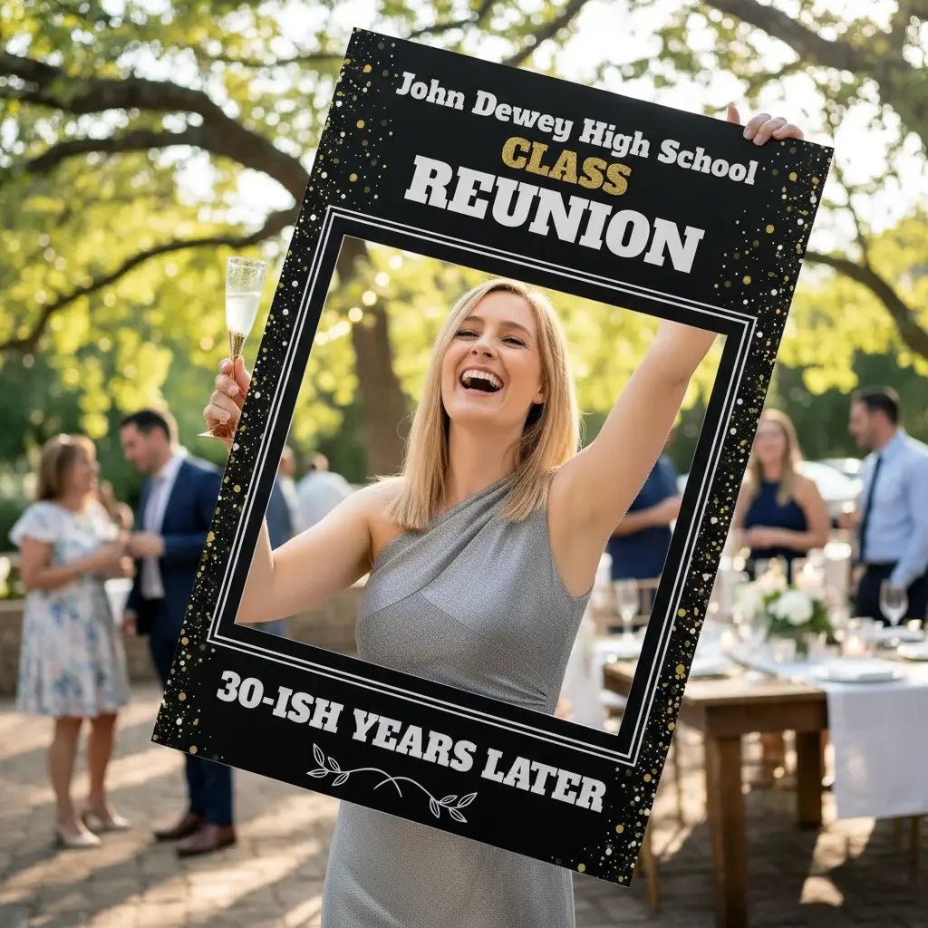 High School Reunion Photo Booth, School Reunion Selfie Frame - SpeedyOrders