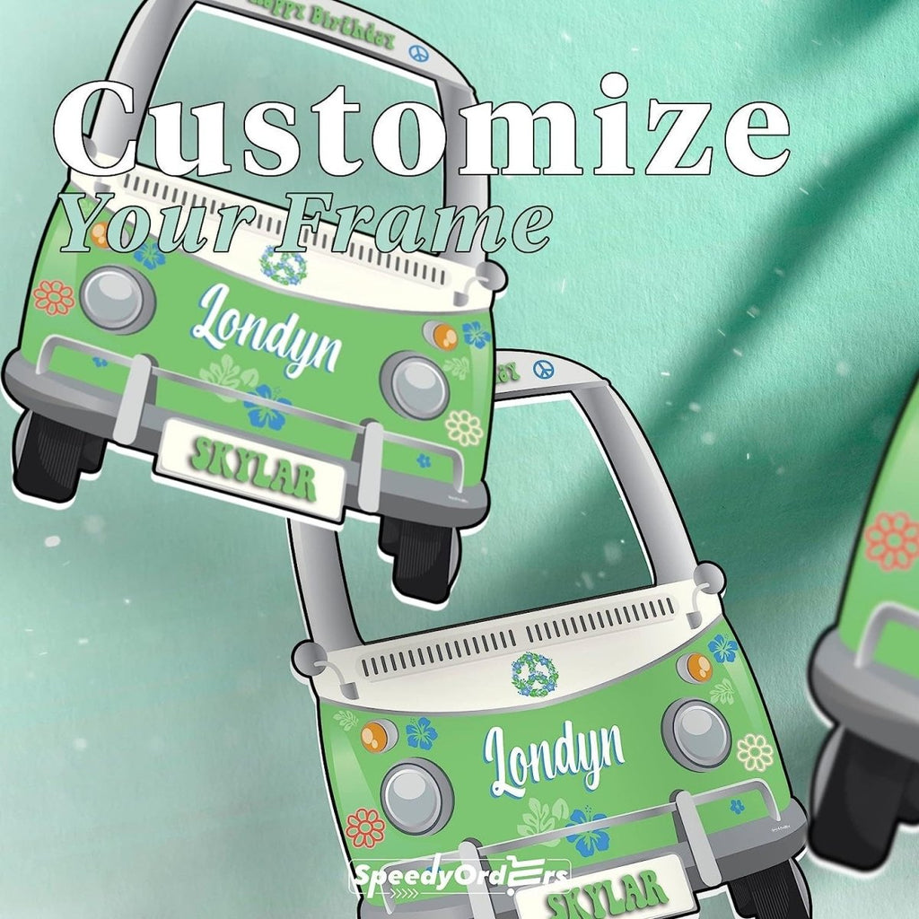 Hippie Van Photo Booth Selfie Frame - SpeedyOrders