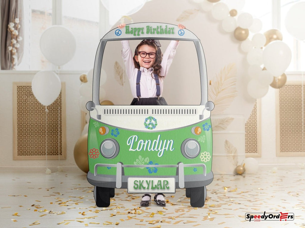 Hippie Van Photo Booth Selfie Frame - SpeedyOrders