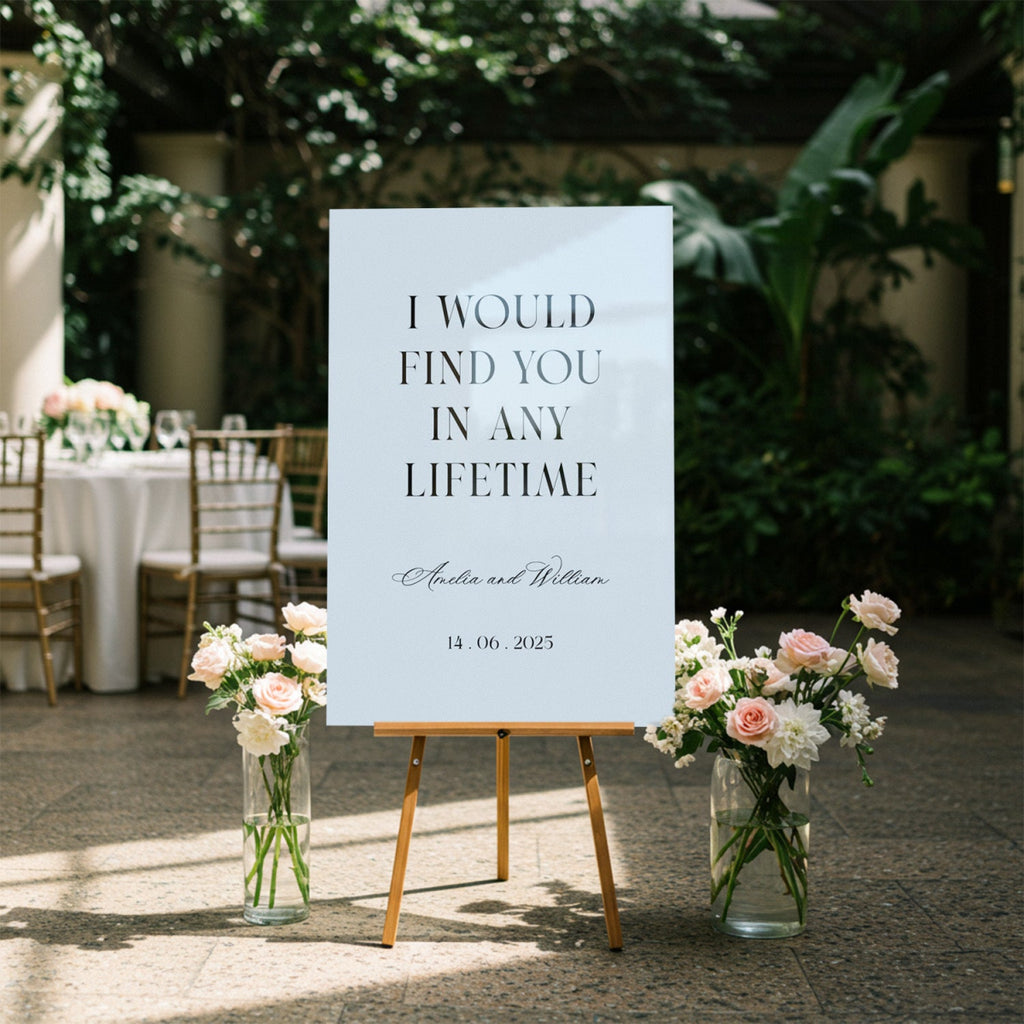 I Would Find You In Any Lifetime Welcome Sign - SpeedyOrders