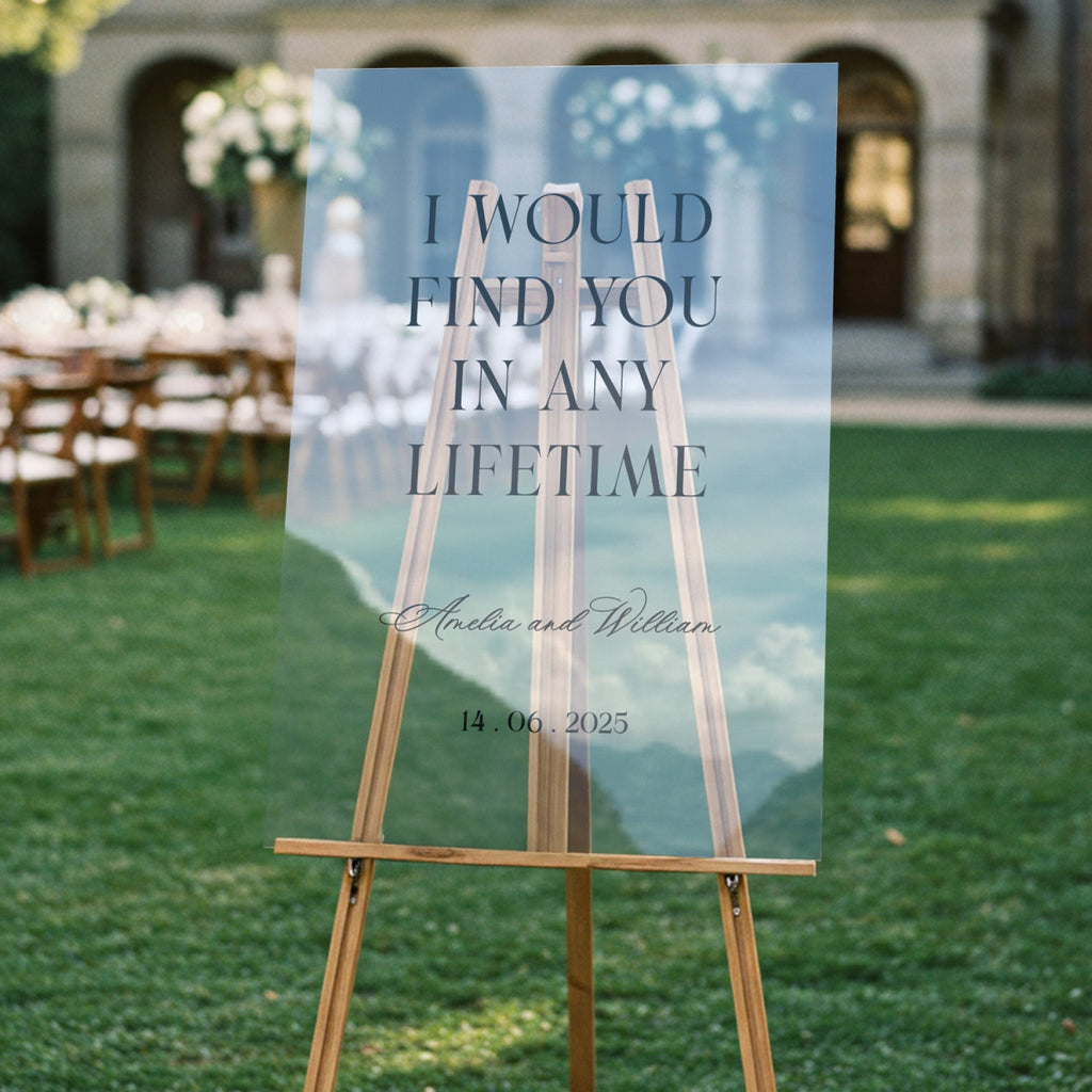 I Would Find You In Any Lifetime Welcome Sign - SpeedyOrders