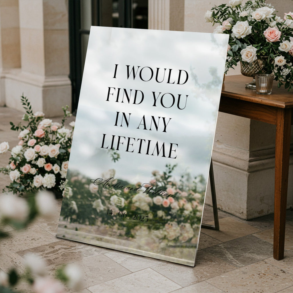 I Would Find You In Any Lifetime Welcome Sign - SpeedyOrders