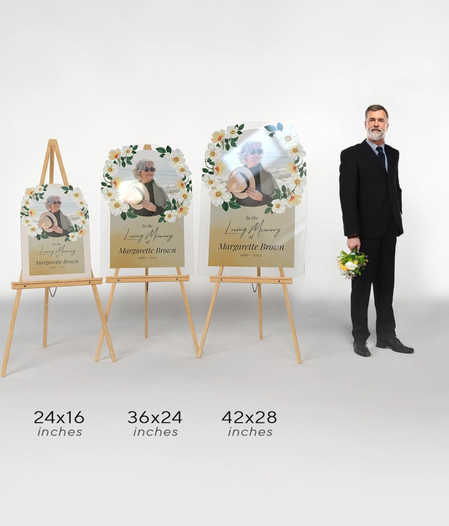 In Loving Memory memorial sign with Photo  - SpeedyOrders