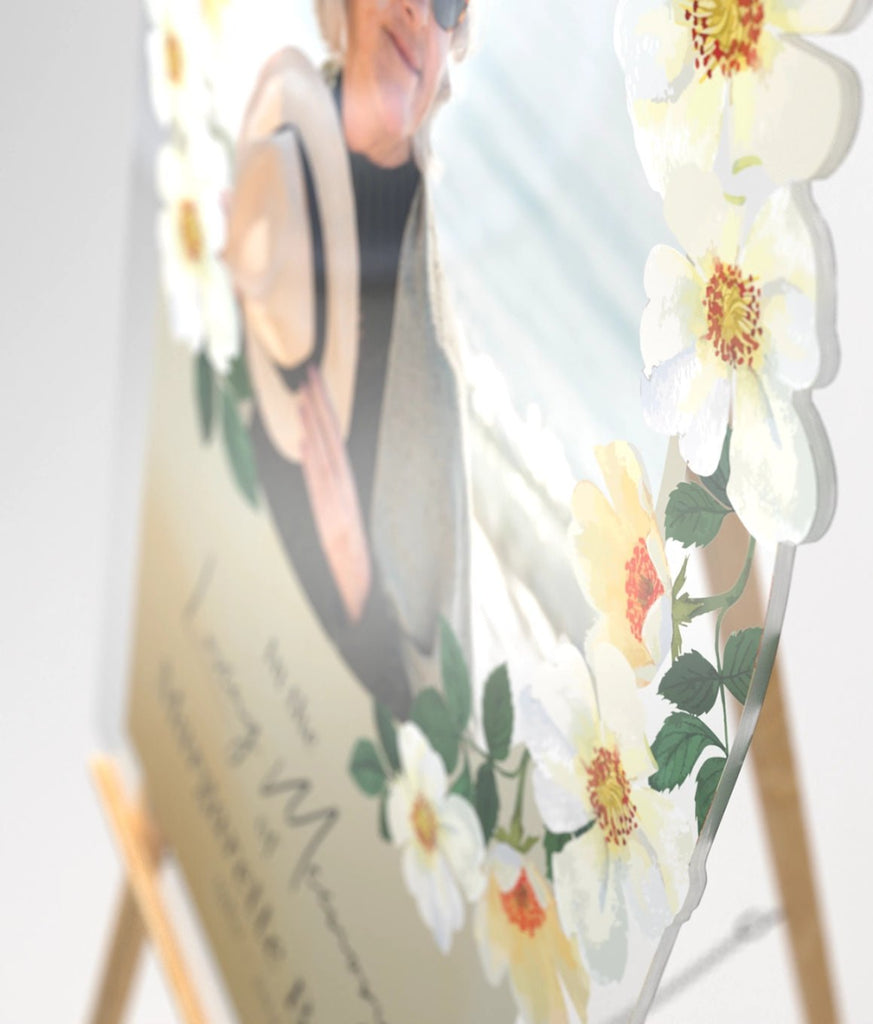 In Loving Memory memorial sign with Photo  - SpeedyOrders