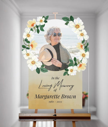 In Loving Memory memorial sign with Photo  - SpeedyOrders