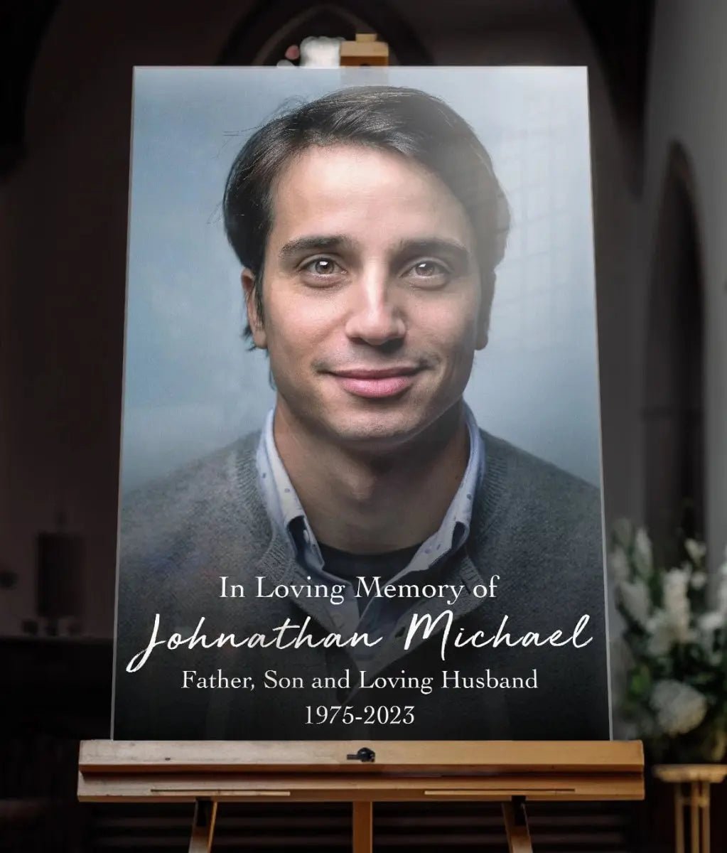 In Loving Memory Of Sign — Custom Photo Memorial Sign - SpeedyOrders