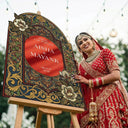 Indian Wedding Sign, Burgundy Indian Wedding Welcome Sign - SpeedyOrders