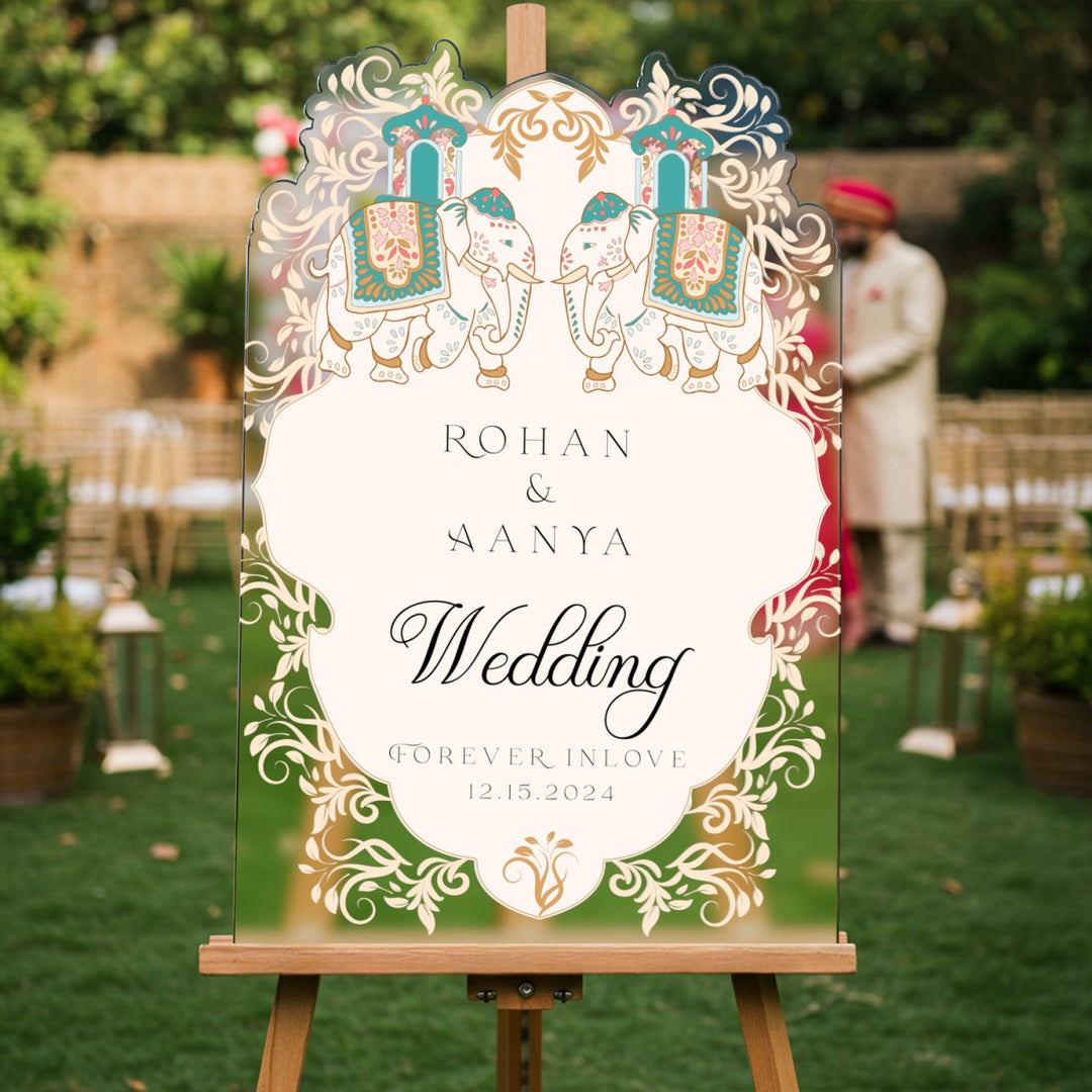 Indian Wedding Sign, Indian Wedding Welcome Sign - SpeedyOrders
