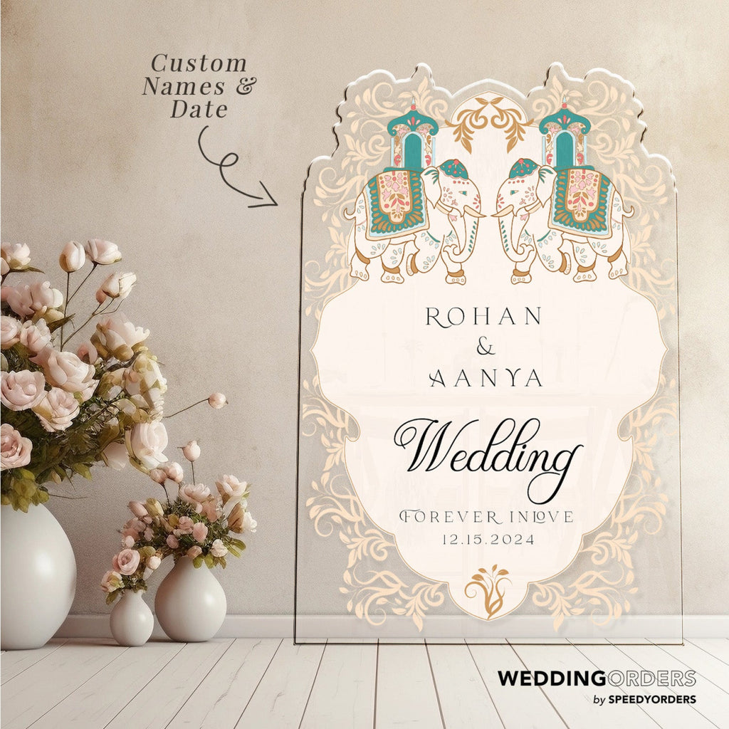 Indian Wedding Sign, Indian Wedding Welcome Sign - SpeedyOrders