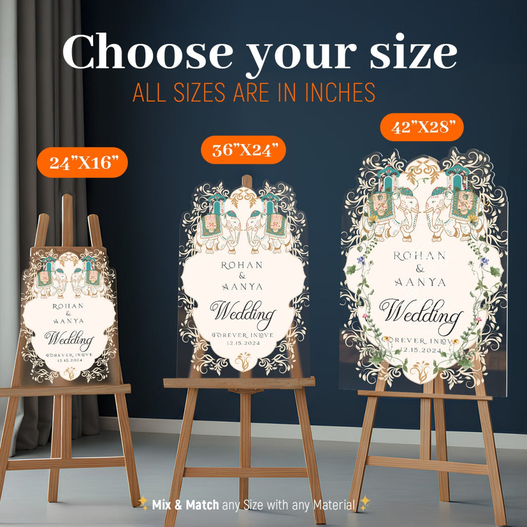 Indian Wedding Sign, Indian Wedding Welcome Sign - SpeedyOrders