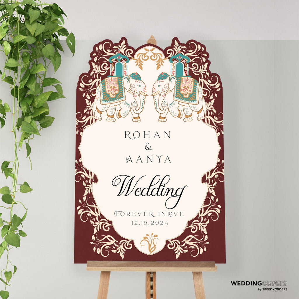 Indian Wedding Sign, Indian Wedding Welcome Sign - SpeedyOrders