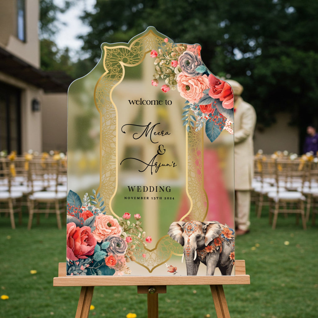 Indian Wedding Welcome Sign, Indian Wedding Decorations - SpeedyOrders
