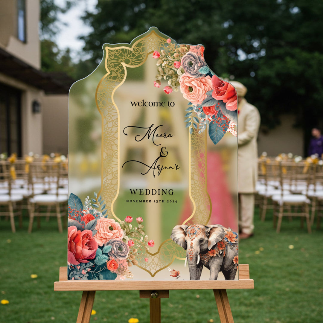 Indian Wedding Welcome Sign, Indian Wedding Decorations - SpeedyOrders