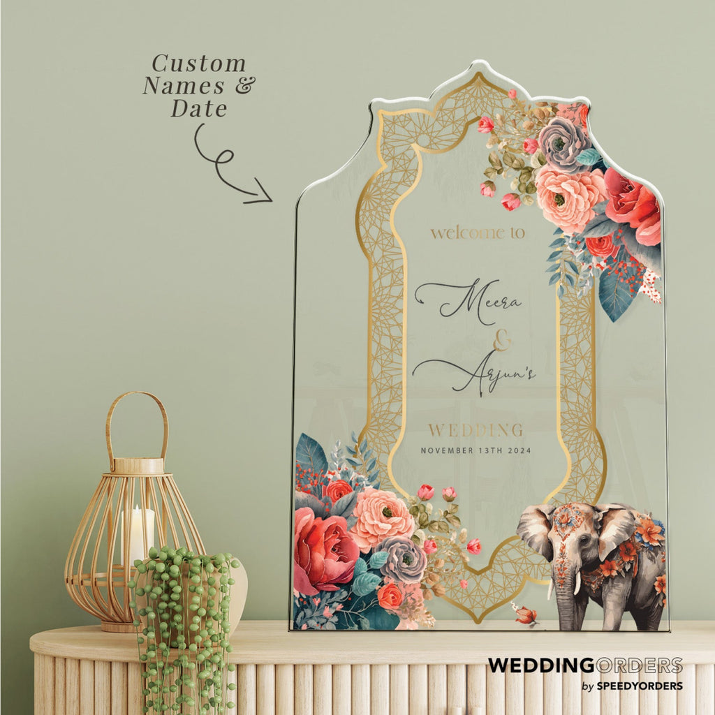 Indian Wedding Welcome Sign, Indian Wedding Decorations - SpeedyOrders