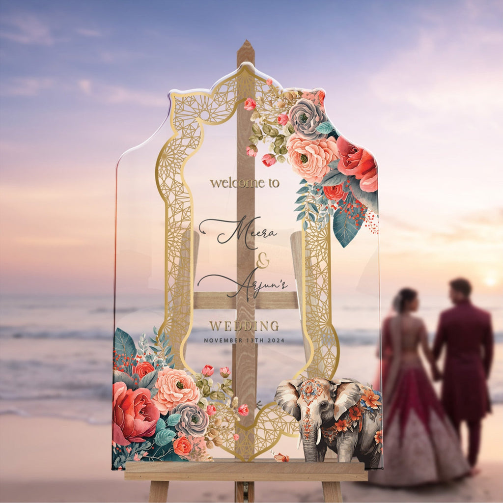Indian Wedding Welcome Sign, Indian Wedding Decorations - SpeedyOrders