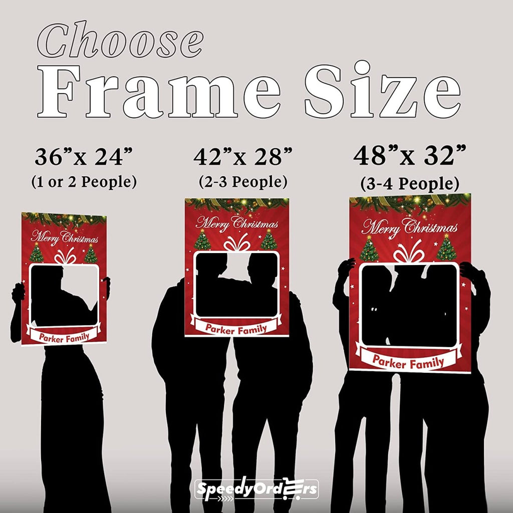 Large Custom Merry Christmas Photo Booth Frame Prop - SpeedyOrders