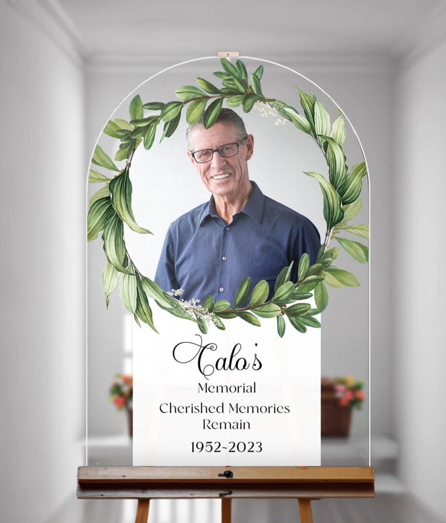 Leafy Embrace Customizable Memorial Sign - SpeedyOrders