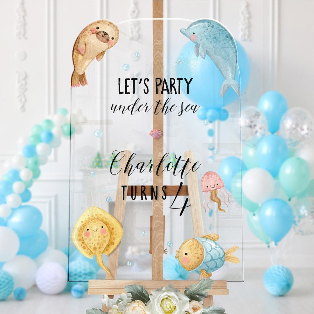 Let’s Party Under The Sea Birthday Welcome Sign - SpeedyOrders