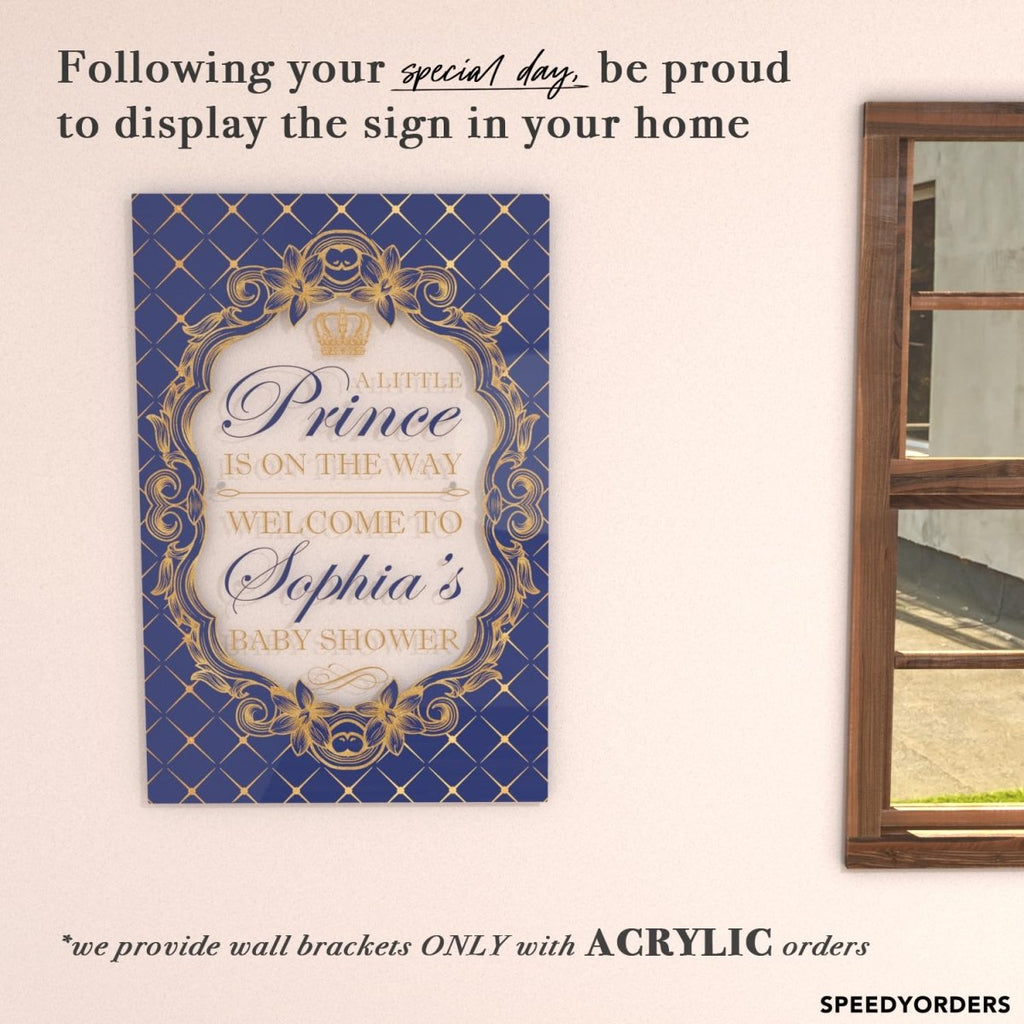 Little Prince Baby Shower Welcome Sign - SpeedyOrders