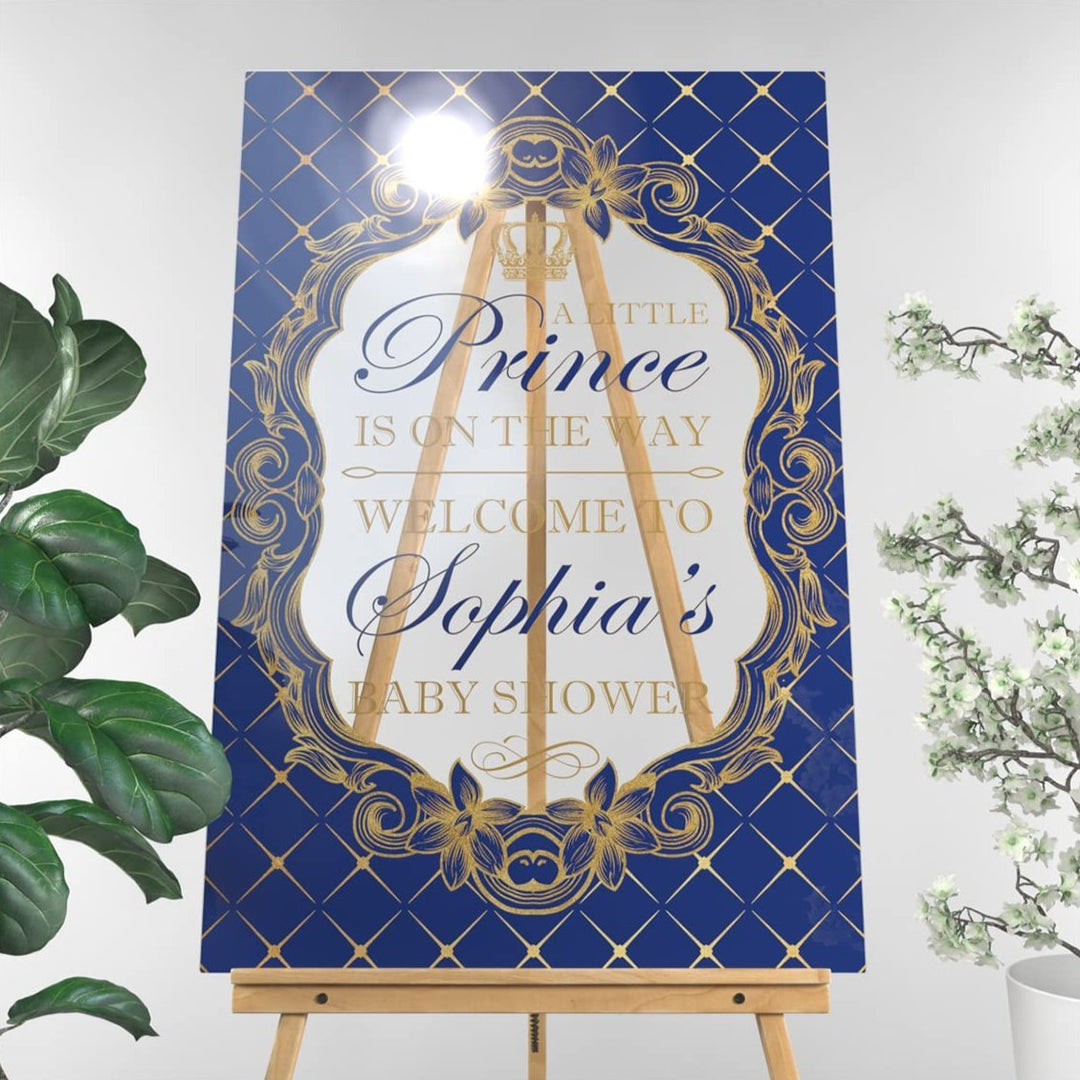 Little Prince Baby Shower Welcome Sign - SpeedyOrders
