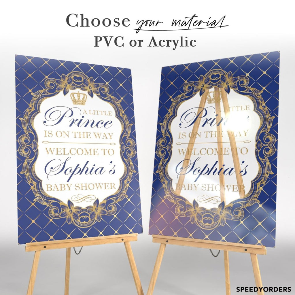 Little Prince Baby Shower Welcome Sign - SpeedyOrders