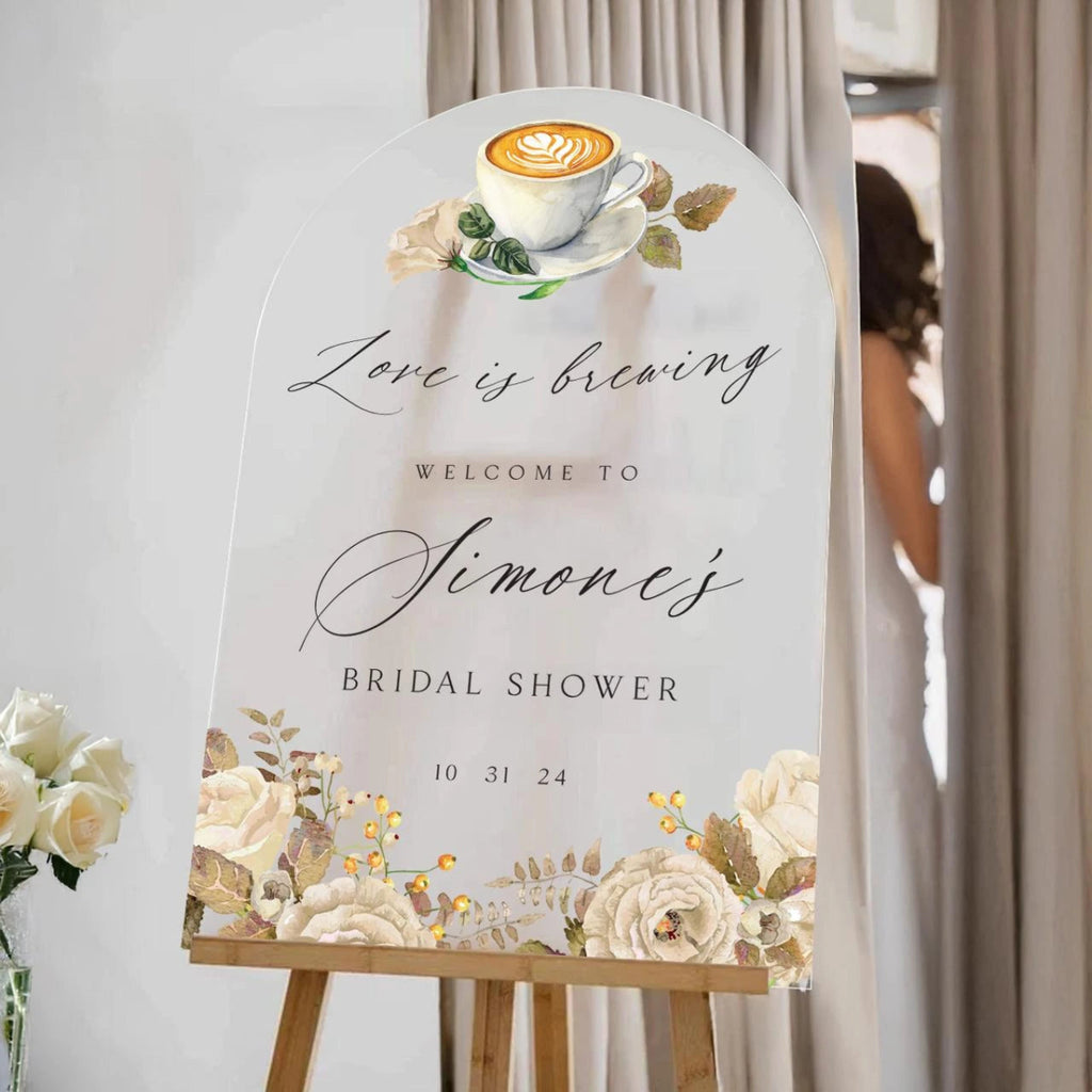 Love is Brewing Bridal Shower Sign - SpeedyOrders