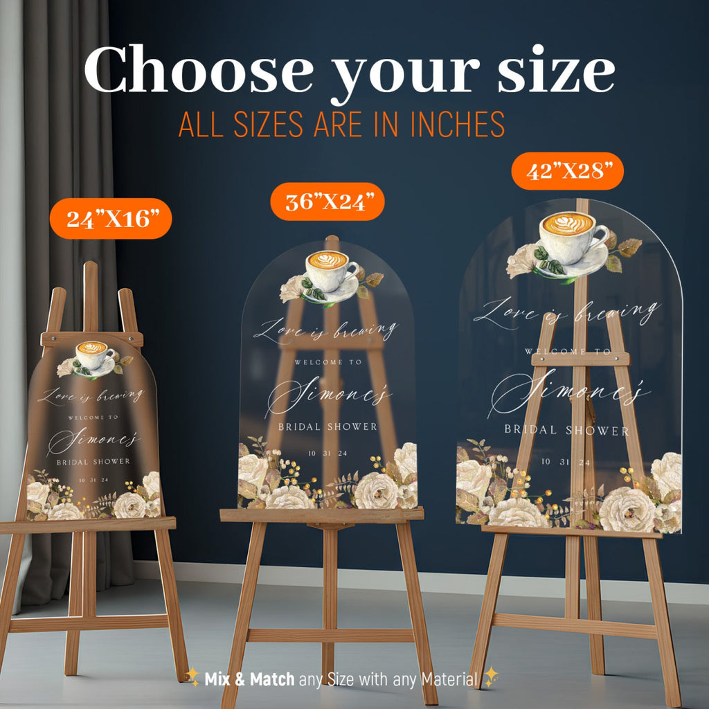 Love is Brewing Bridal Shower Sign - SpeedyOrders