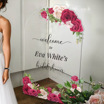 Lovely Roses Bridal Shower Welcome Sign - SpeedyOrders