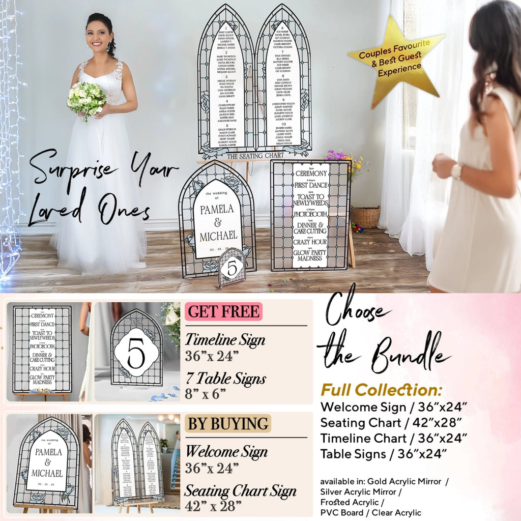 Medieval Wedding Bundle Set, Wedding Sign Bundle, Seating Chart, Order Of Events and Table Signs - SpeedyOrders