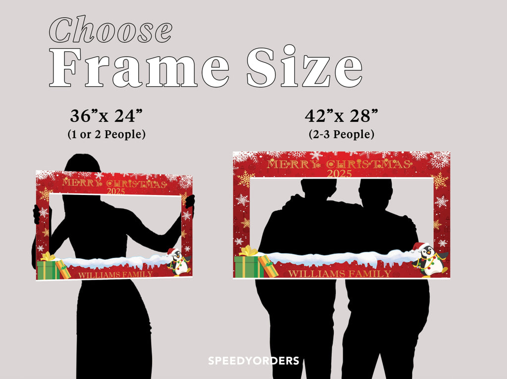 Merry Christmas Selfie Photo Booth Frame - SpeedyOrders