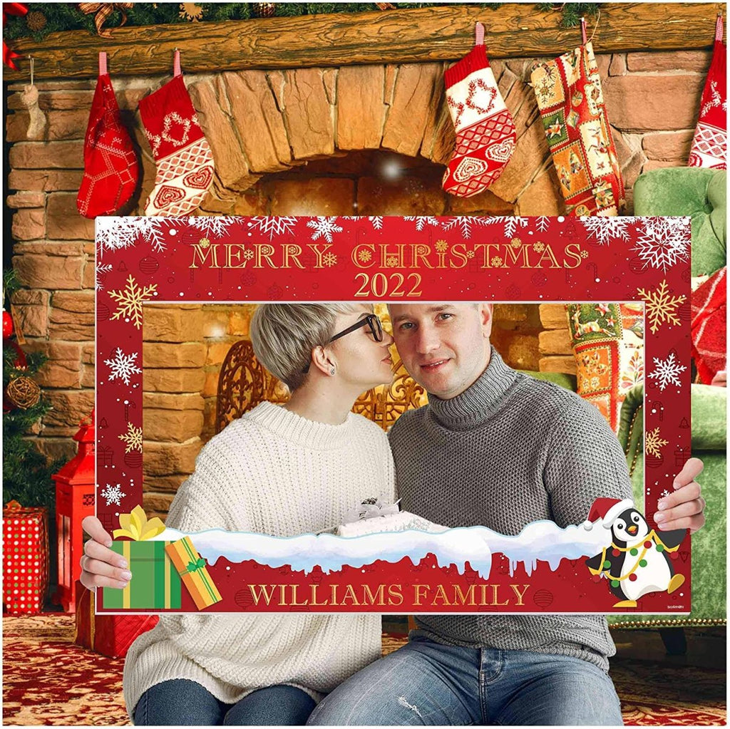 Merry Christmas Selfie Photo Booth Frame - SpeedyOrders