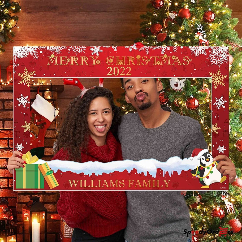 Merry Christmas Selfie Photo Booth Frame - SpeedyOrders